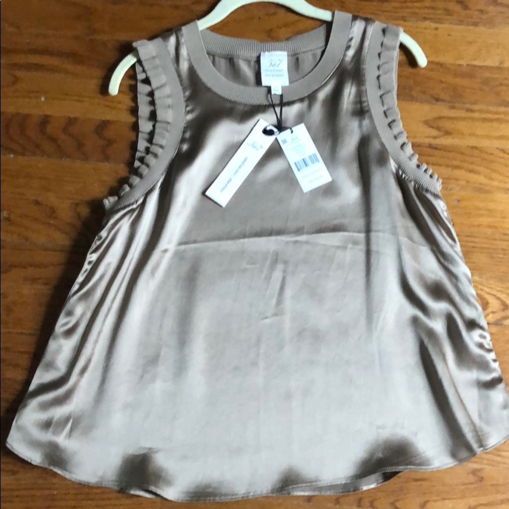 Silk bronze tank top